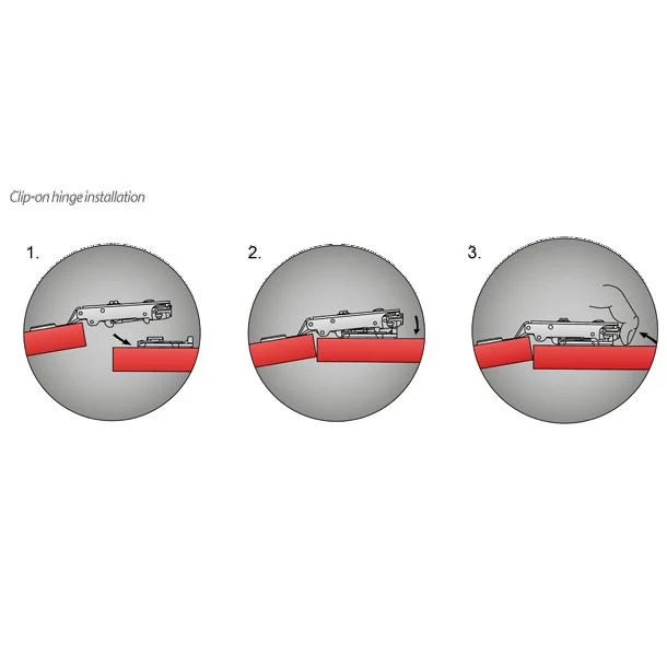 Soft-Close Scharnier Topfband, H2 Montageplatte mit EURO Schrauben für Paralleltüren