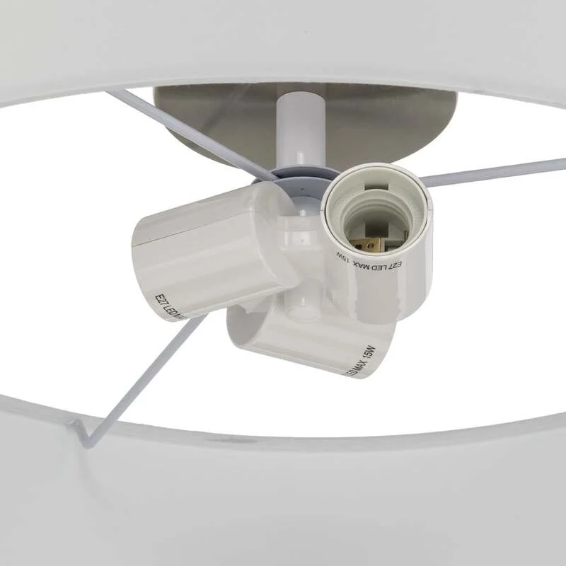 B-Ware Lindby Deckenleuchte Sebatin LED Lampe Leuchte dimmbar creme Ø50cm 17cm hoch