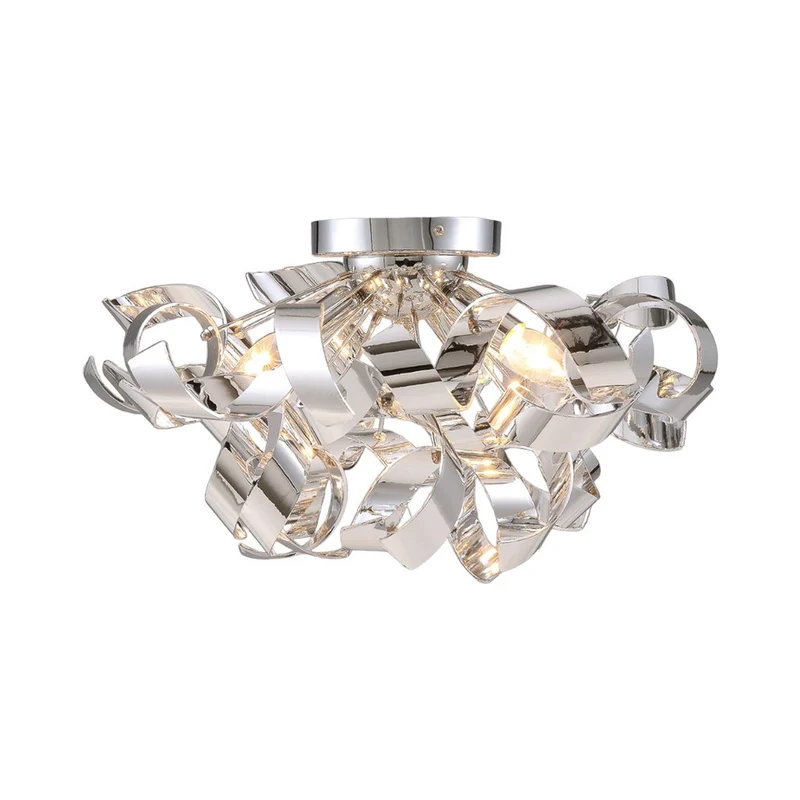 B-Ware Lindby Deckenlampe Elviro Wohnzimmerleuchte Deckenlampe Hängelampe E14 chrom