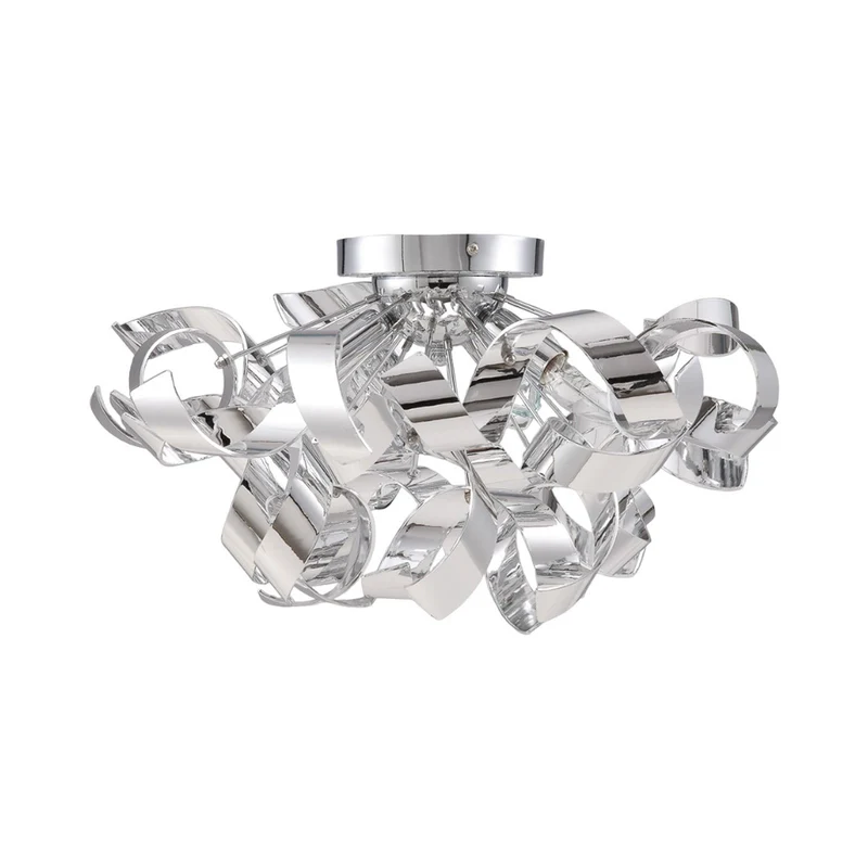 B-Ware Lindby Deckenlampe Elviro Wohnzimmerleuchte Deckenlampe Hängelampe E14 chrom