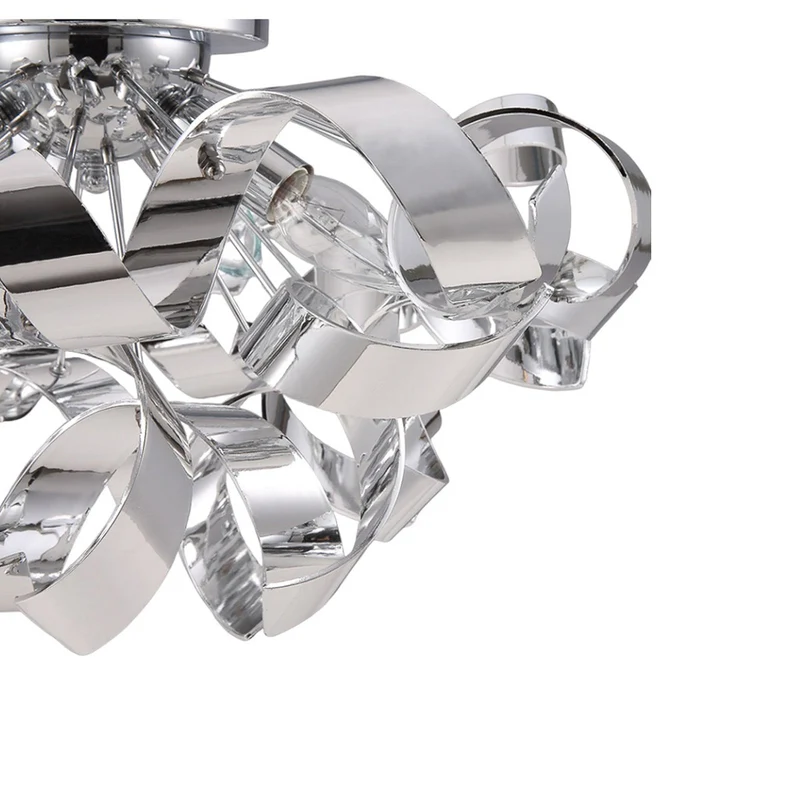 B-Ware Lindby Deckenlampe Elviro Wohnzimmerleuchte Deckenlampe Hängelampe E14 chrom