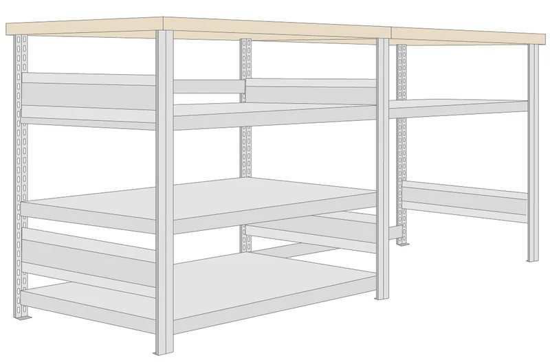 Werktisch Typ3 88x210x70 cm