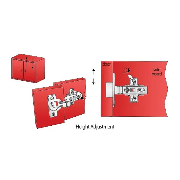110° Soft-Close Scharnier Topfband, H0 Montageplatte mit EURO Schrauben, Innenanschlag