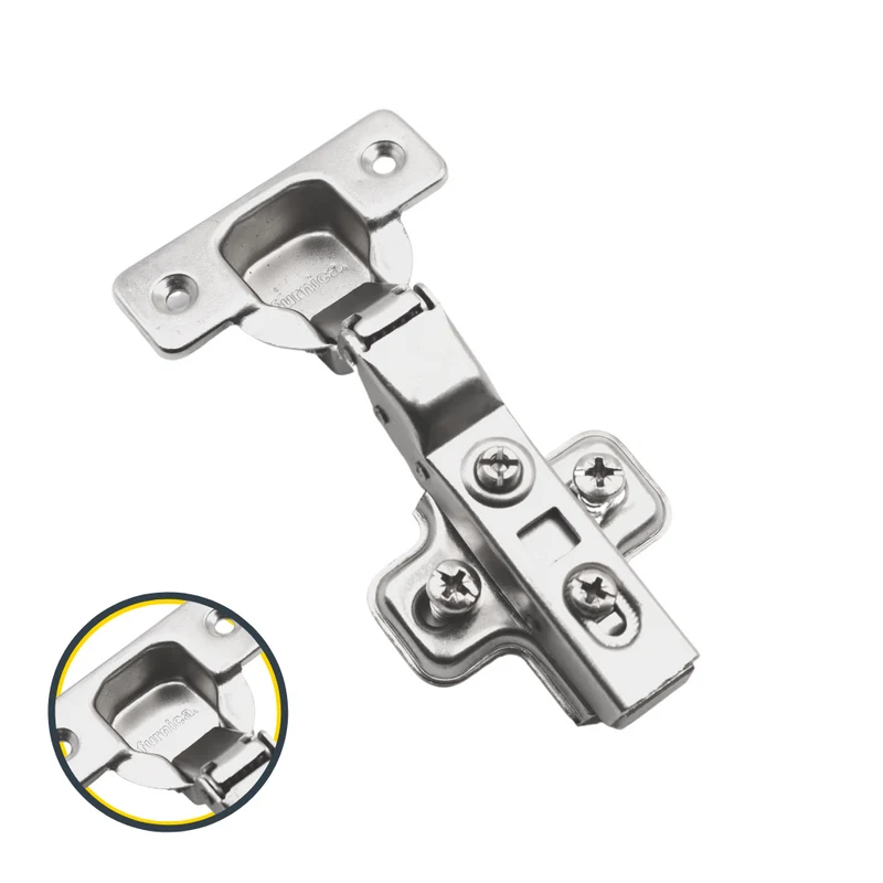 110° Soft-Close Scharnier Topfband, H0 Montageplatte mit EURO Schrauben, Mittelwandanschlag