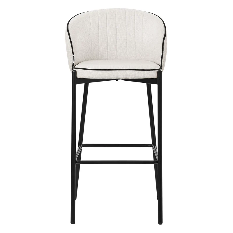 ML-Design | Barhocker Set mit Rückenlehne und Fußstütze, 50x101x54 cm, Tresenhocker Küchenhocker Bistrohocker