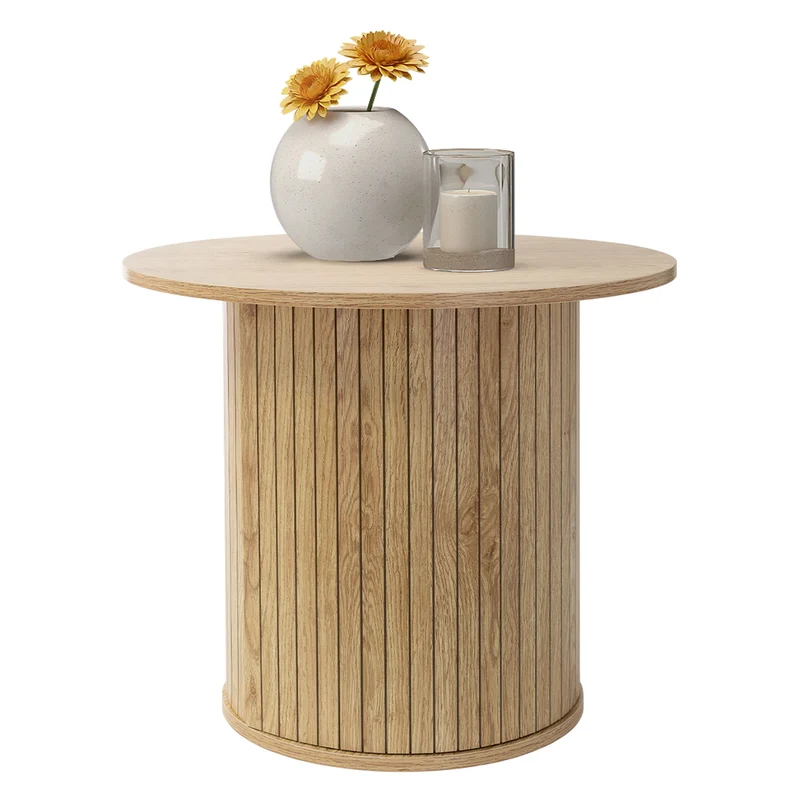 ML-Design | Couchtisch mit überstehender Tischplatte, rund, Wohnzimmertisch Kaffeetisch Sofatisch