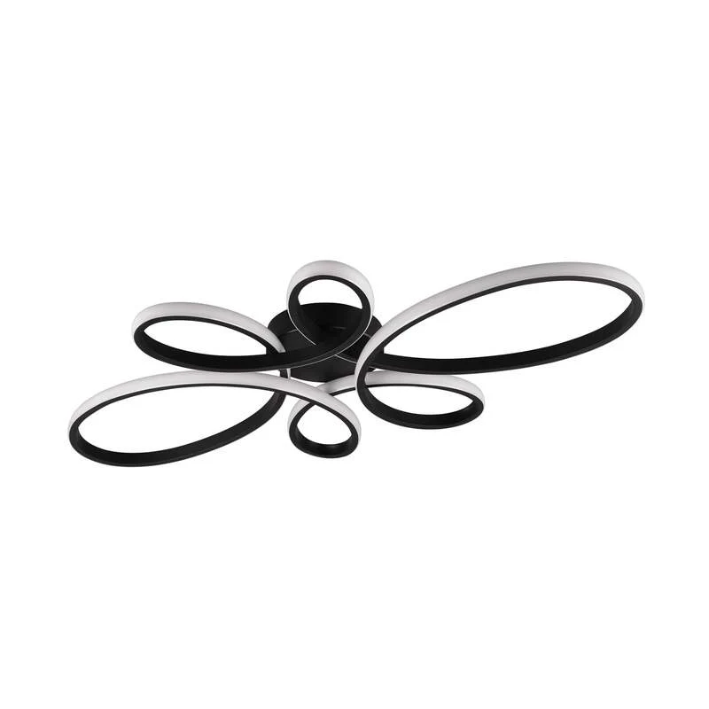 B-Ware Trio Lighting Deckenleuchte Lampe LED Fly schwarz matt geschwungen dimmbar moder