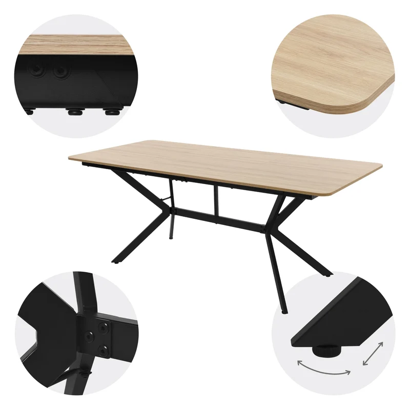 ML-Design | Esstisch für 6 Personen, 180x80x75 cm aus Holz Esszimmertisch, Tisch