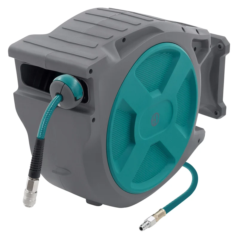 ECD Germany | Druckluft Schlauchtrommel Automatik 10/15/20/30 m 1/4" Anschluss für Wandmontage