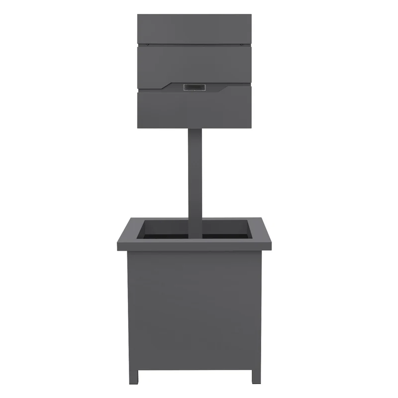 ML-DESIGN | Standbriefkasten freistehend mit Planzkasten in verschiedenen Designs 120 cm hoch Edelstahl Standfuß in Anthrazit