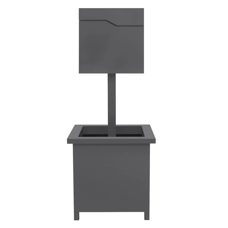 ML-DESIGN | Standbriefkasten freistehend mit Planzkasten in verschiedenen Designs 120 cm hoch Edelstahl Standfuß in Anthrazit