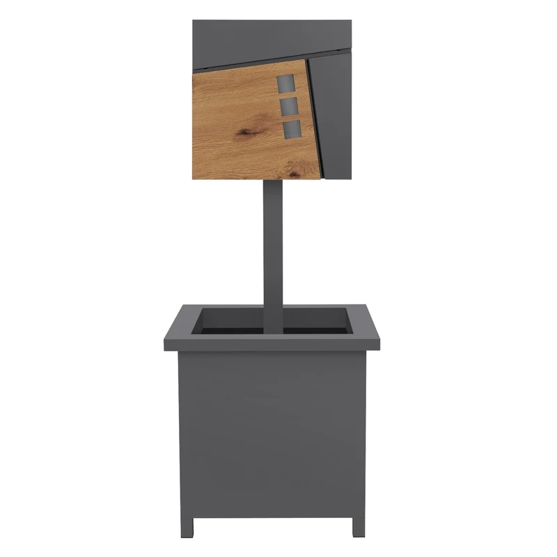 ML-DESIGN | Standbriefkasten freistehend mit Planzkasten in verschiedenen Designs 120 cm hoch Edelstahl Standfuß in Anthrazit
