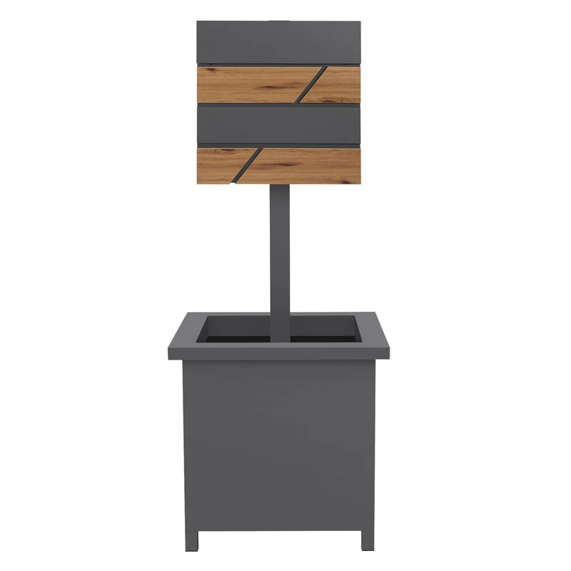 ML-DESIGN | Standbriefkasten freistehend mit Planzkasten in verschiedenen Designs 120 cm hoch Edelstahl Standfuß in Anthrazit