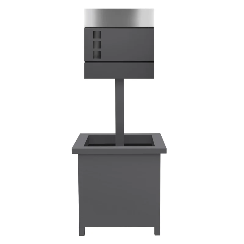 ML-DESIGN | Standbriefkasten freistehend mit Planzkasten in verschiedenen Designs 120 cm hoch Edelstahl Standfuß in Anthrazit