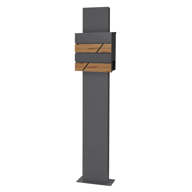 ML-DESIGN | Standbriefkasten freistehend in verschiedenen Designs 170 cm hoch Edelstahl Standfuß in Anthrazit