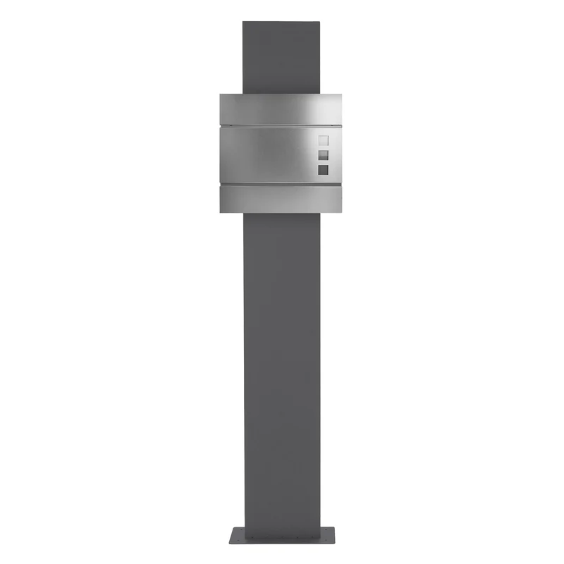 ML-DESIGN | Standbriefkasten freistehend in verschiedenen Designs 170 cm hoch Edelstahl Standfuß in Anthrazit
