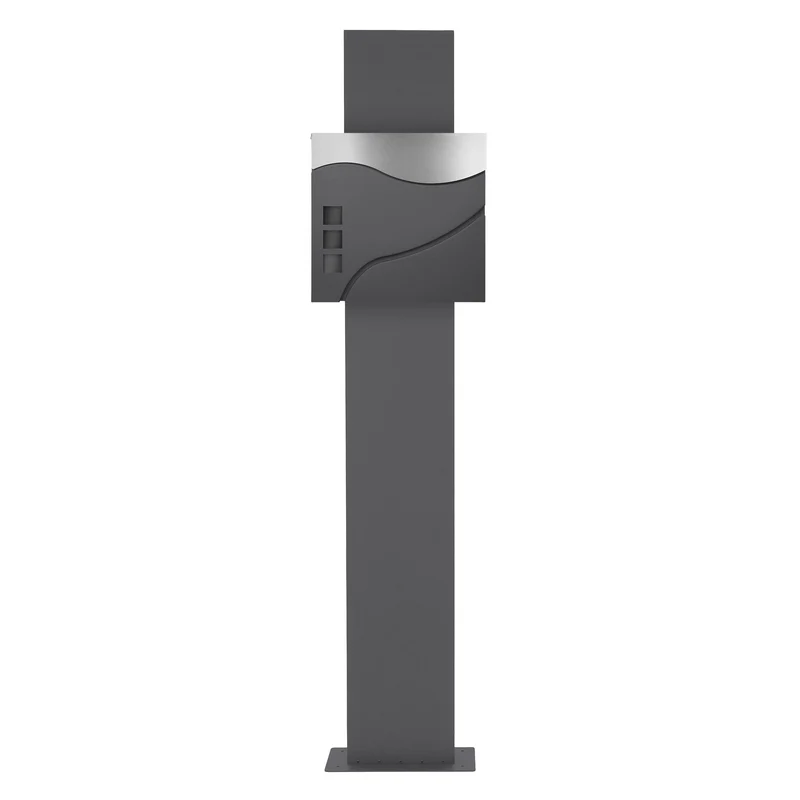 ML-DESIGN | Standbriefkasten freistehend in verschiedenen Designs 170 cm hoch Edelstahl Standfuß in Anthrazit