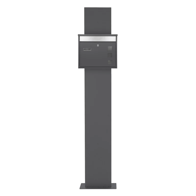 ML-DESIGN | Standbriefkasten freistehend in verschiedenen Designs 170 cm hoch Edelstahl Standfuß in Anthrazit