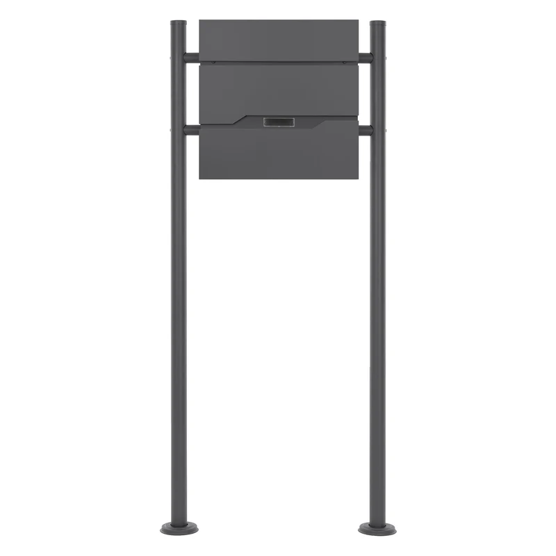 ML-DESIGN | Standbriefkasten freistehend in verschiedenen Designs 120 cm hoch Edelstahl Doppelter Standfuß in Anthrazit