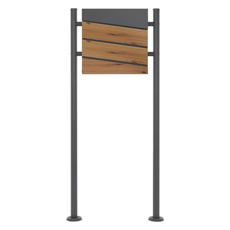 ML-DESIGN | Standbriefkasten freistehend in verschiedenen Designs 120 cm hoch Edelstahl Doppelter Standfuß in Anthrazit