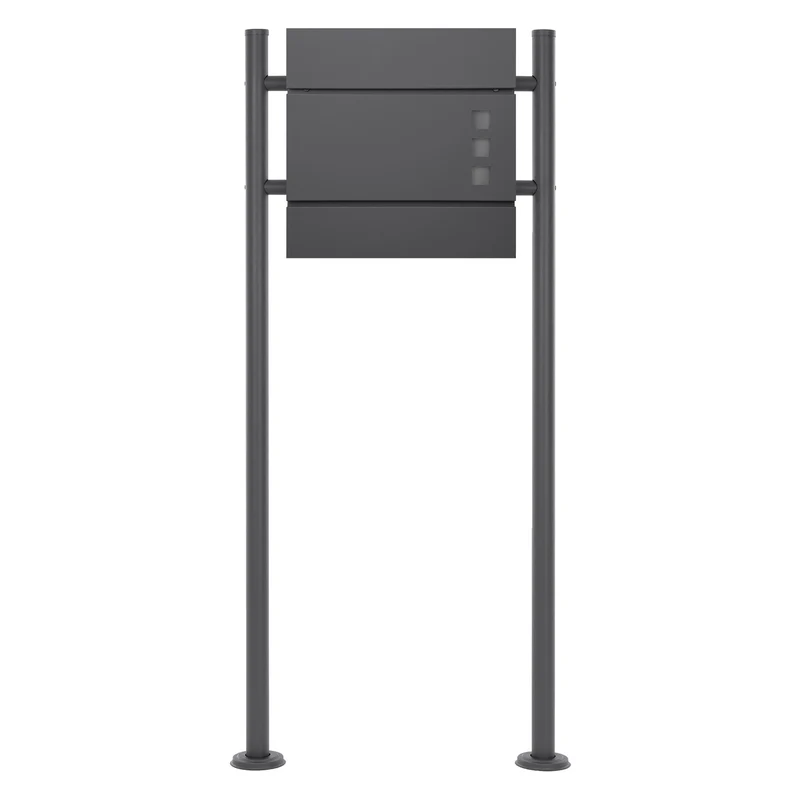 ML-DESIGN | Standbriefkasten freistehend in verschiedenen Designs 120 cm hoch Edelstahl Doppelter Standfuß in Anthrazit