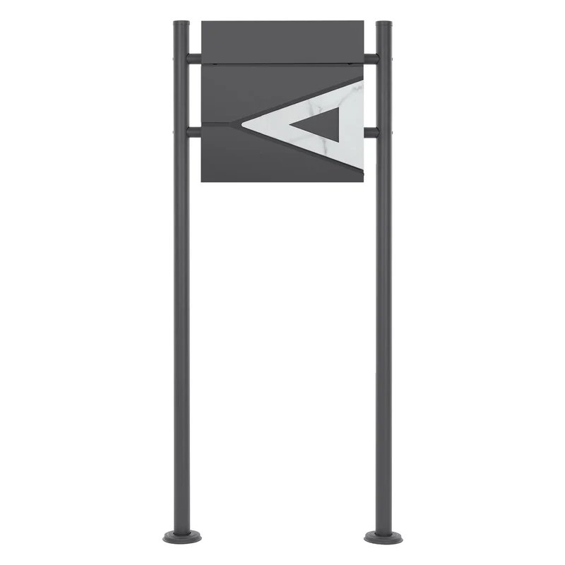 ML-DESIGN | Standbriefkasten freistehend in verschiedenen Designs 120 cm hoch Edelstahl Doppelter Standfuß in Anthrazit