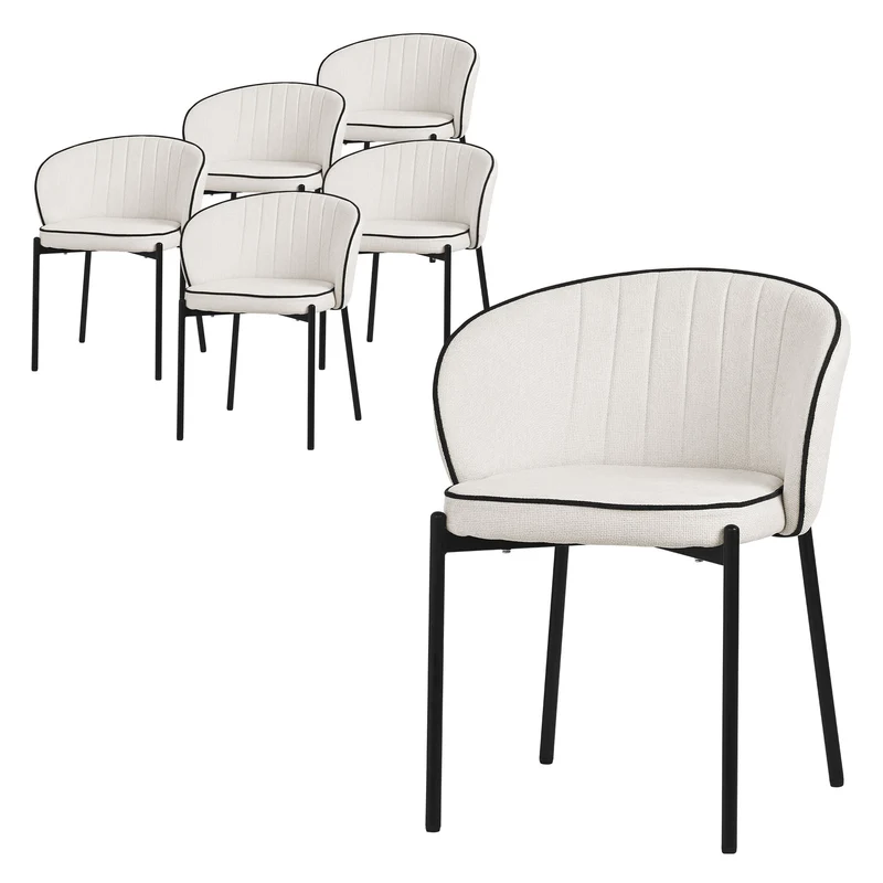 ML-Design | Esszimmerstühle Set in verschiedenen Farben mit Rücken- & Armlehne und Metallbeinen, 60x75x59 cm