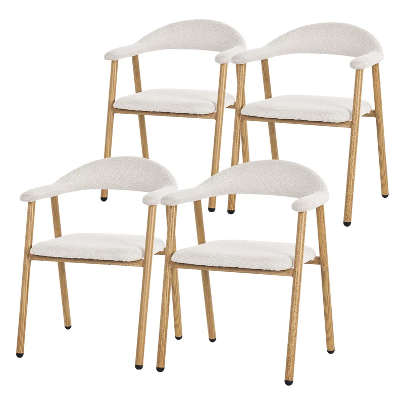 ML-Design | Esszimmerstühle Set mit Armlehne, Rückenlehne & Webstruktur, Wohnzimmerstühle Küchenstühle Polsterstühle