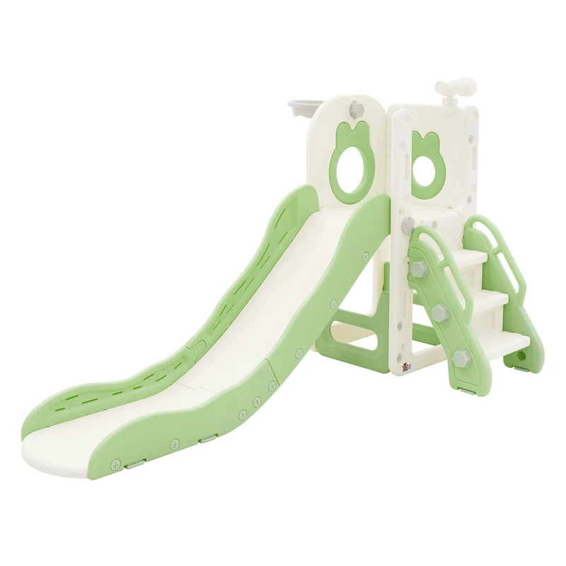 Joyz | Kinder Spielturm 3in1 mit Rutsche, Basketballkorb und Kletterwand Indoor/Outdoor ab 3 Jahren