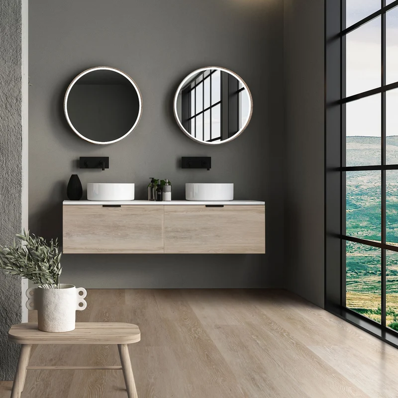 4er Set PVC Vinylboden Bodenbelag 7 Dielen 4,2mm für 1,54m² mit Klick-System Eiche Afterglow ML-Design