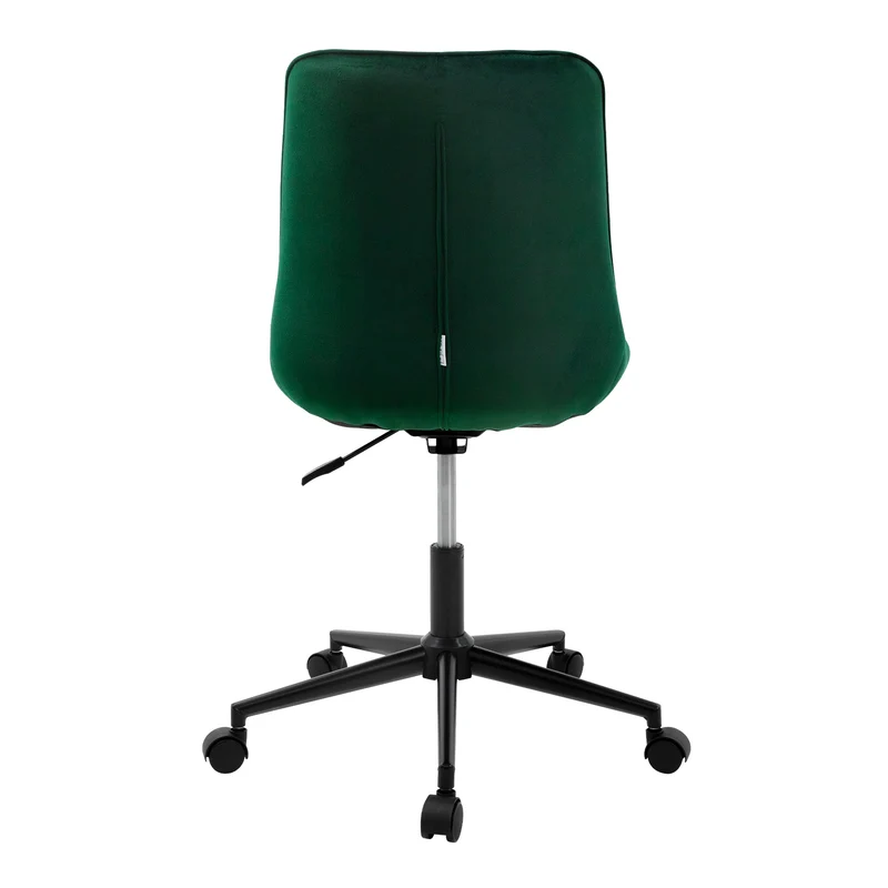 Bürostuhl auf Rollen Grün mit Samtbezug und Metallgestell ML-Design