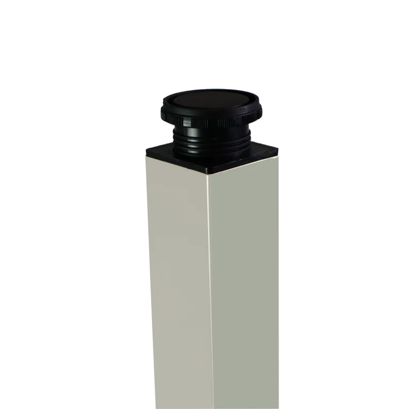 Quadratisches Tischbein 71 cm hoch - Satin, ZnAl Montageplatte