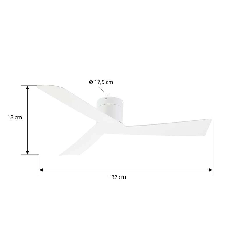 B-Ware Lucande Deckenventilator Ventoro Ø132cm weiß Metall mit Fernbedienung für