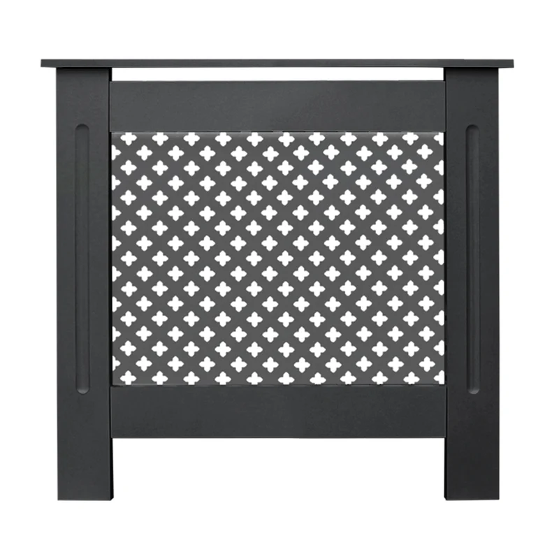 Heizkörperverkleidung 78x19x82 cm Raute Anthrazit aus MDF ML-Design