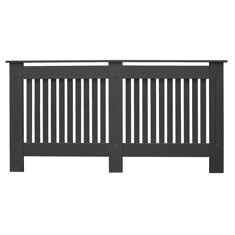 Heizkörperverkleidung 152x19x82 cm Landhaus Anthrazit aus MDF ML-Design