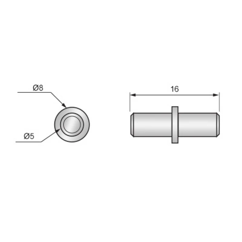 Steckbodenträger 5mm Metall verzinkt - 1000 Stück