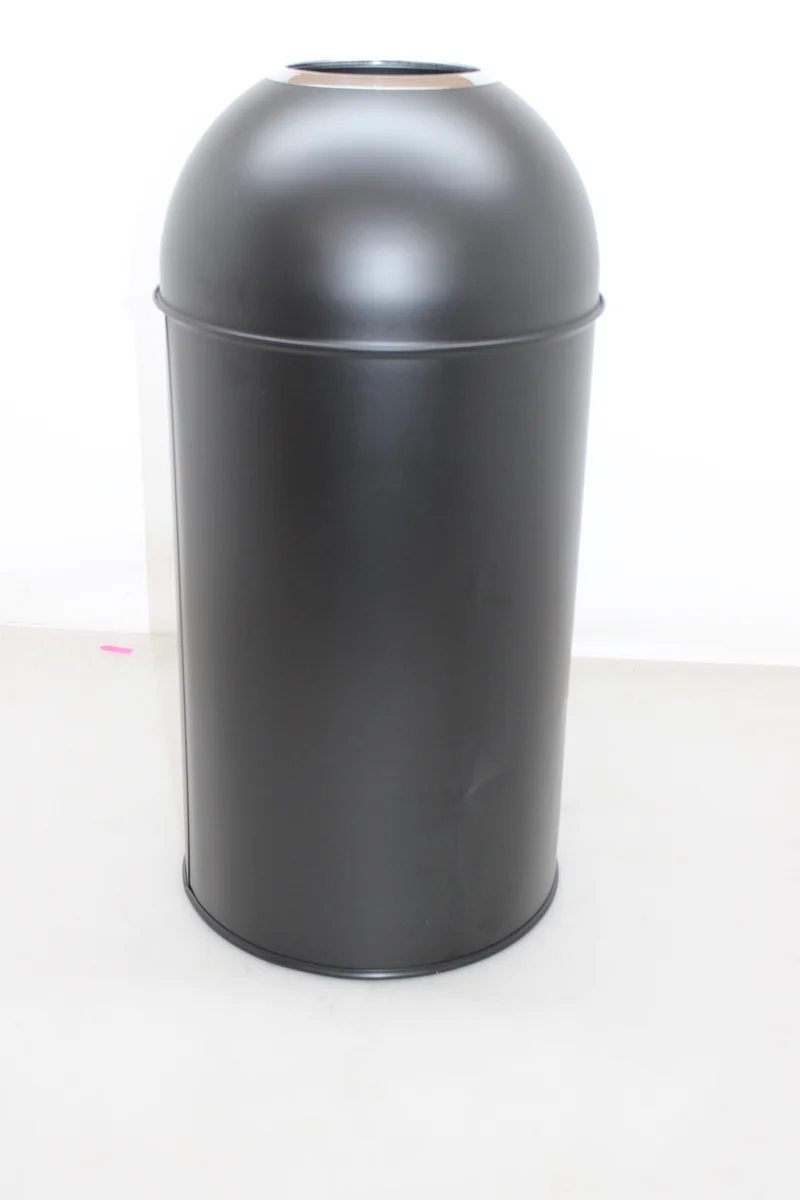 B-Ware hjh OFFICE Abfallsammler Mülleimer CLEAN OR 50L schwarz matt Inneneimer Metall