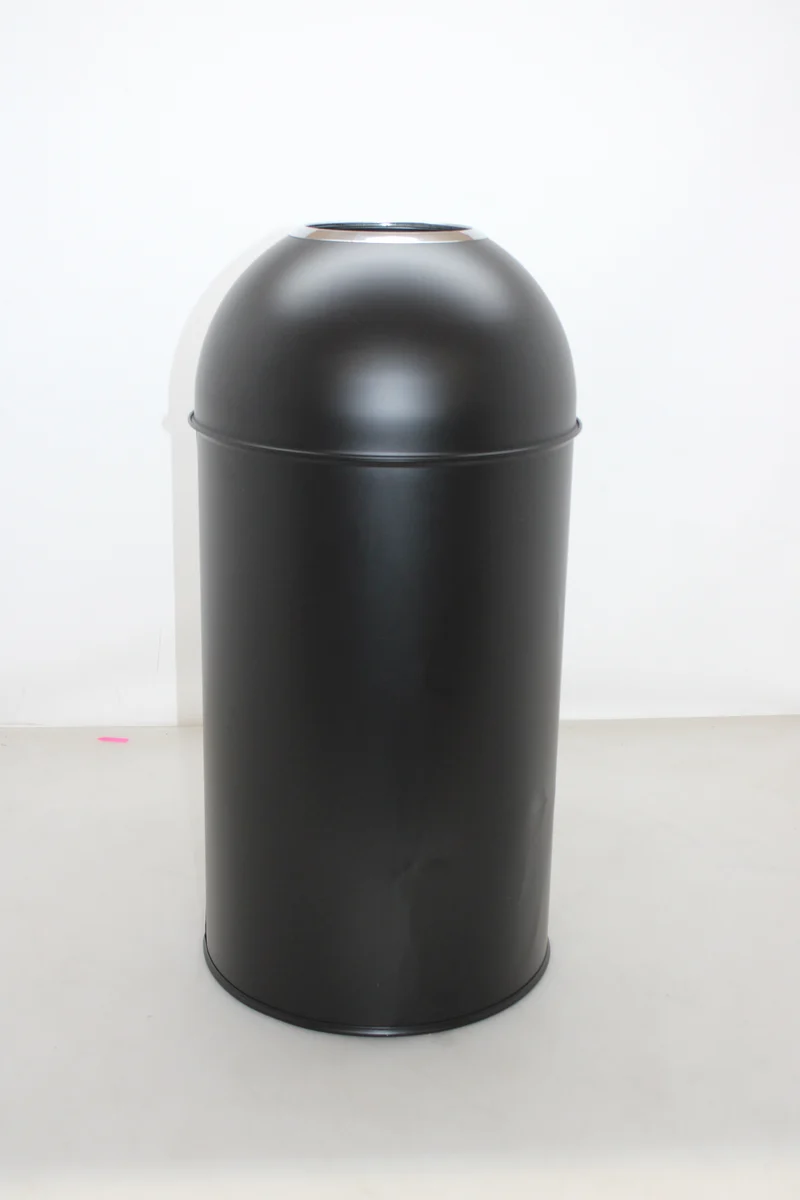 B-Ware hjh OFFICE Abfallsammler Mülleimer CLEAN OR 50L schwarz matt Inneneimer Metall