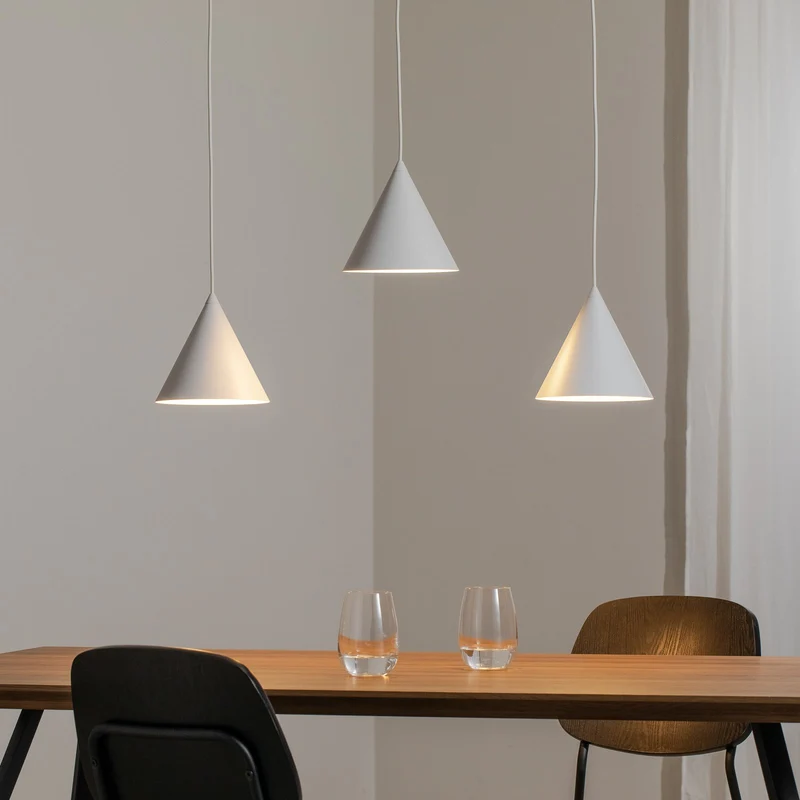 B-Ware TK Lighting Hängeleuchte Pendelleuchte Cono LED weiß dreiflammig 75 cm linear