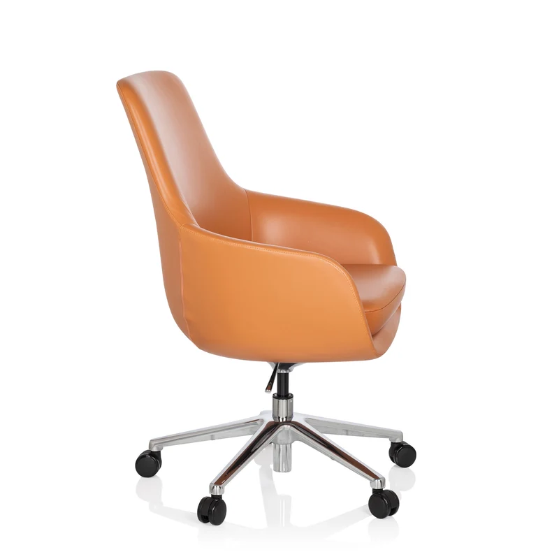 B-Ware hjh OFFICE Bürostuhl Chefsessel Drehstuhl Leder orange Lounge hjh OFFICE