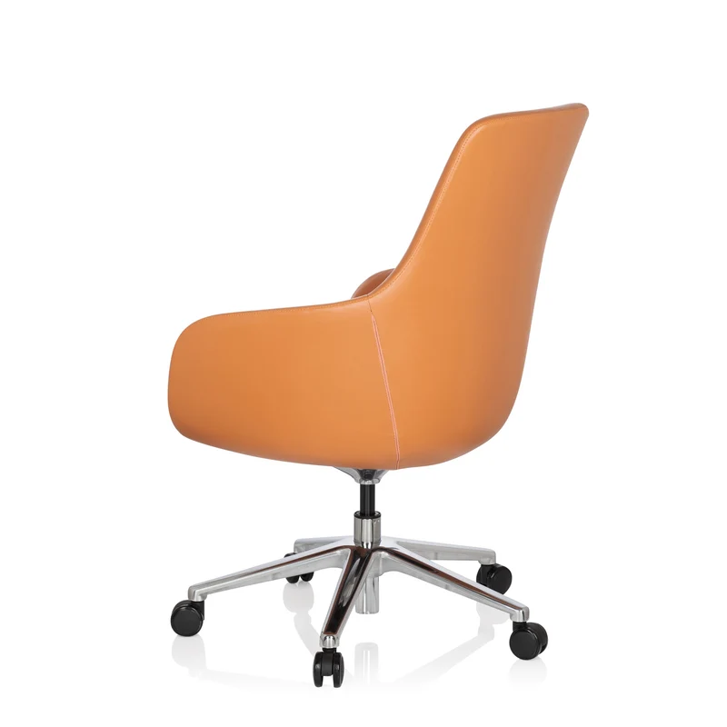 B-Ware hjh OFFICE Bürostuhl Chefsessel Drehstuhl Leder orange Lounge hjh OFFICE