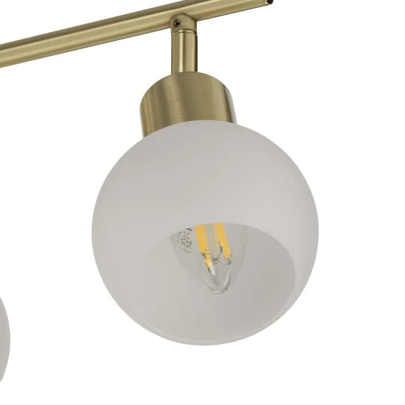 B-Ware Lindby Deckenlampe Elaina LED Lampe 4-flg dimmbar messing weiß 70cm Ø10cm