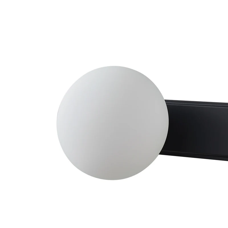 B-Ware Lucande Wandleuchte LED Badlampe Myrra schwarz 60cm Lampe IP44 Glas Aluminium
