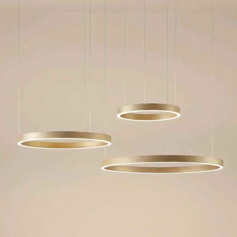 B-Ware Quitani Hängeleuchte Aureon LED Pendelleuchte dimmbar gold 80cm Ø 3630 Lumen