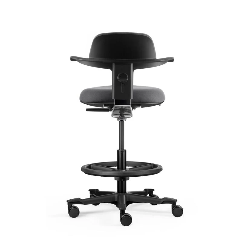 B-Ware hjh OFFICE Arbeitsstuhl Drehstuhl TOP WORK 40 Schwarz Dunkelgrau Stoff Stuhl