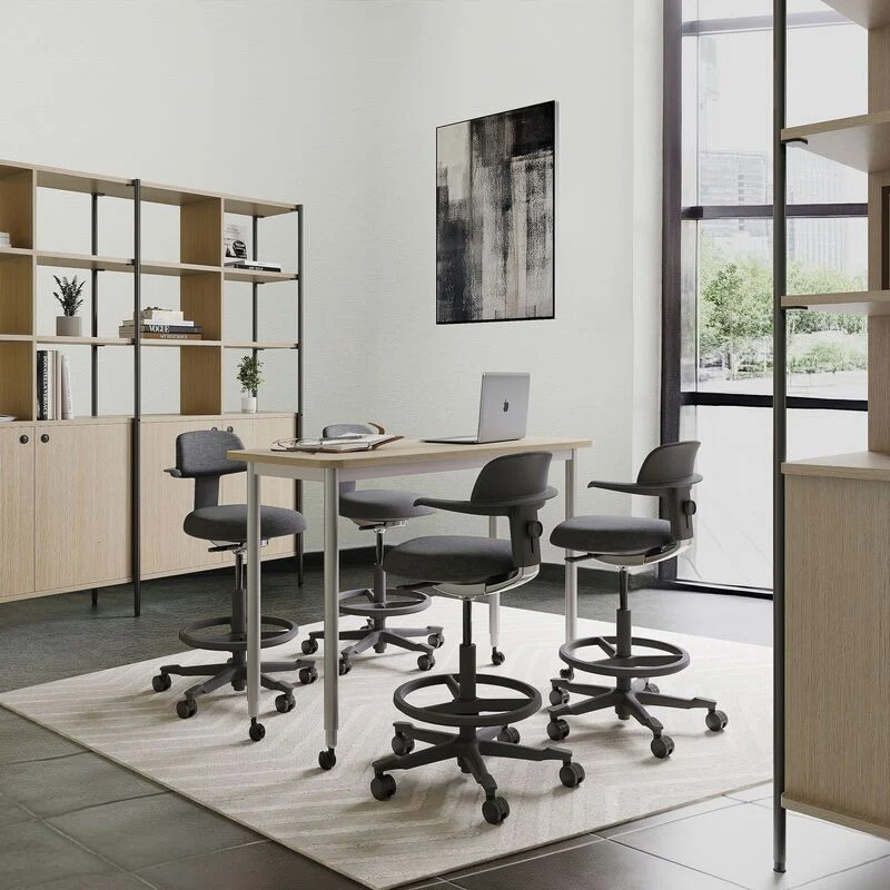 B-Ware hjh OFFICE Arbeitsstuhl Drehstuhl TOP WORK 40 Schwarz Dunkelgrau Stoff Stuhl