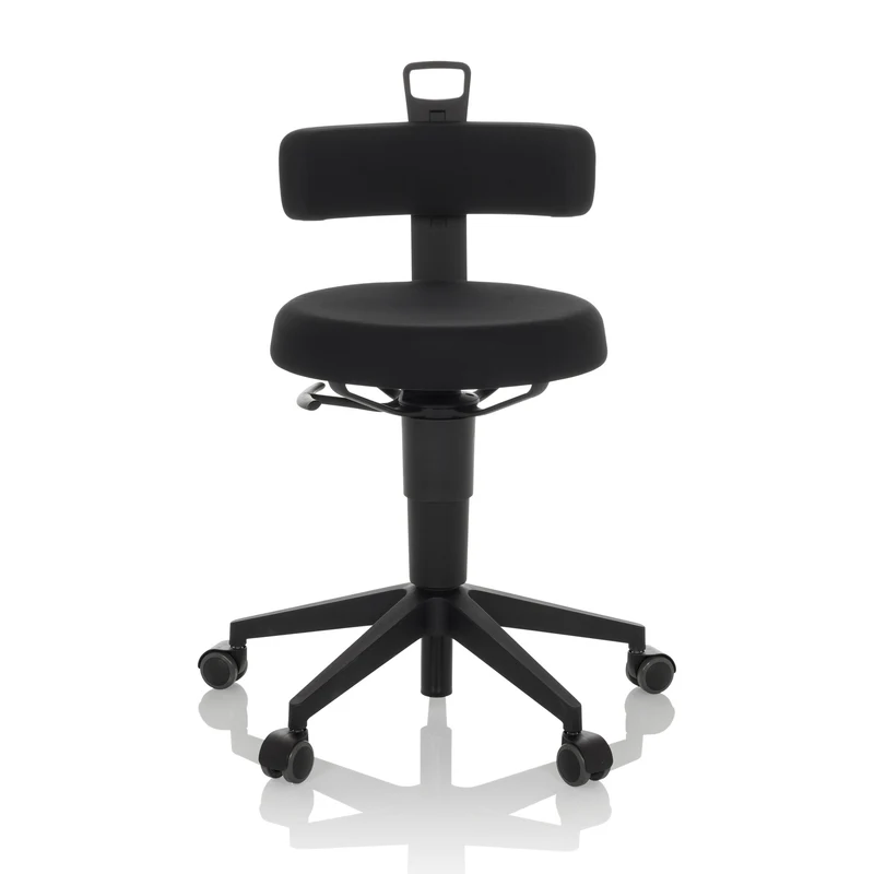 B-Ware hjh OFFICE Arbeitshocker Stuhl Balancestuhl TOP WORK FLEX Stoff schwarz Hocker