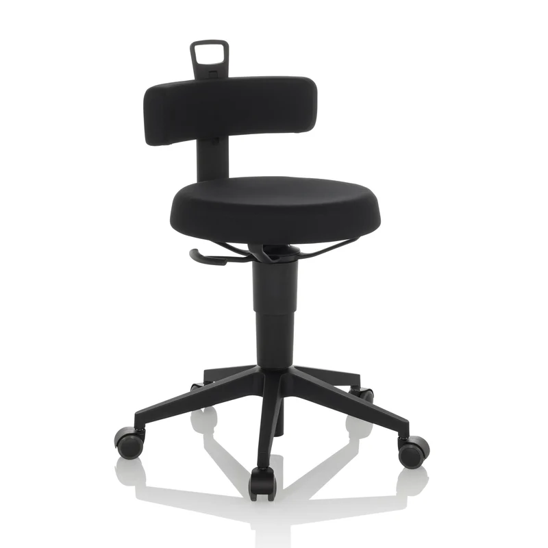 B-Ware hjh OFFICE Arbeitshocker Stuhl Balancestuhl TOP WORK FLEX Stoff schwarz Hocker
