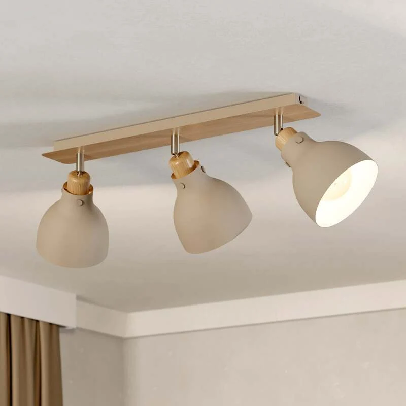 B-Ware Eglo Deckenleuchte Lampe Arrecife LED dimmbar 3-flammig sand braun 74,5x14,5cm