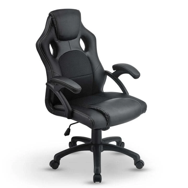 B-Ware Racing Schreibtischstuhl Montreal ergonomisch drehbar gepolstert schwarz 120kg